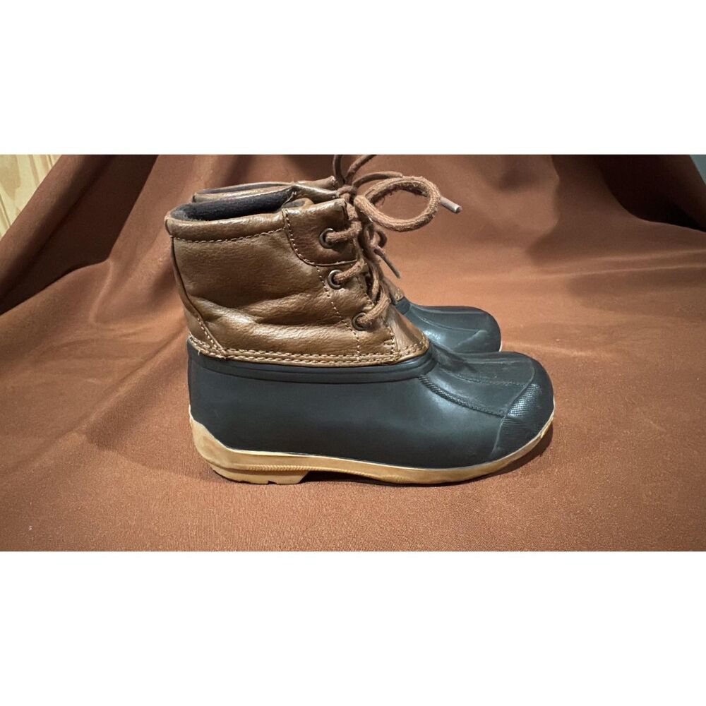 Sperry Boys Port duck boots size 12 brown waterproof
